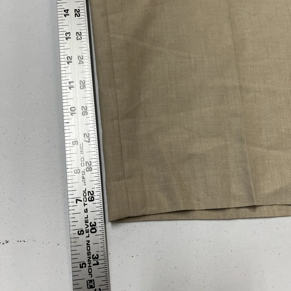 Oak Hill Pants Mens 52x30 Beige Linen Blend Trousers Lightweight Summer‎ Beach